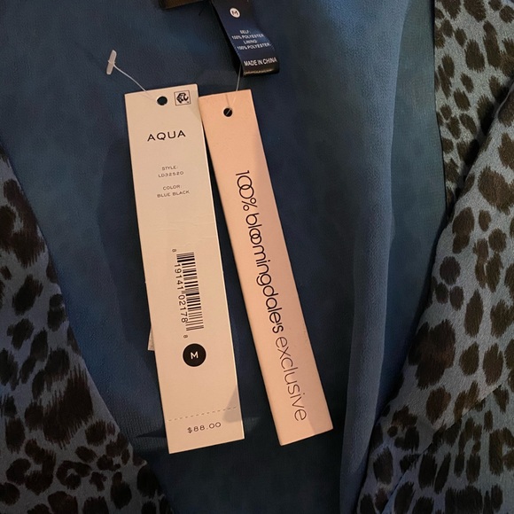 NWT AQUA Leopard Print Wrap Dress - size medium - Picture 4 of 4